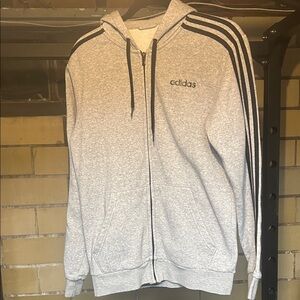 Adidas Men's Zip-Up Gray Sweater